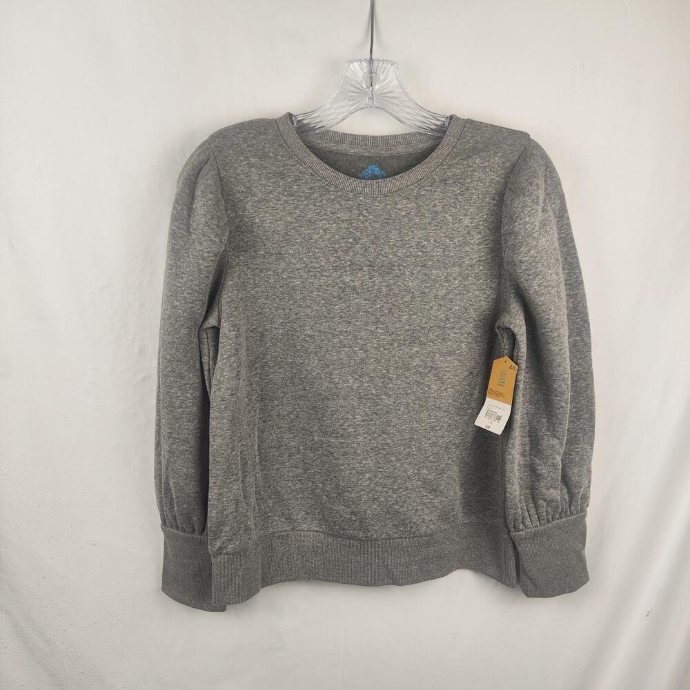 Thereabouts Sweatshirt Kids L 14 Heather Grey Solid Fleece Crew Neck Pullover